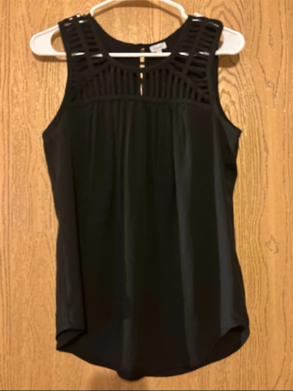 Kismet Black Cutout Yoke Sleeveless Tank